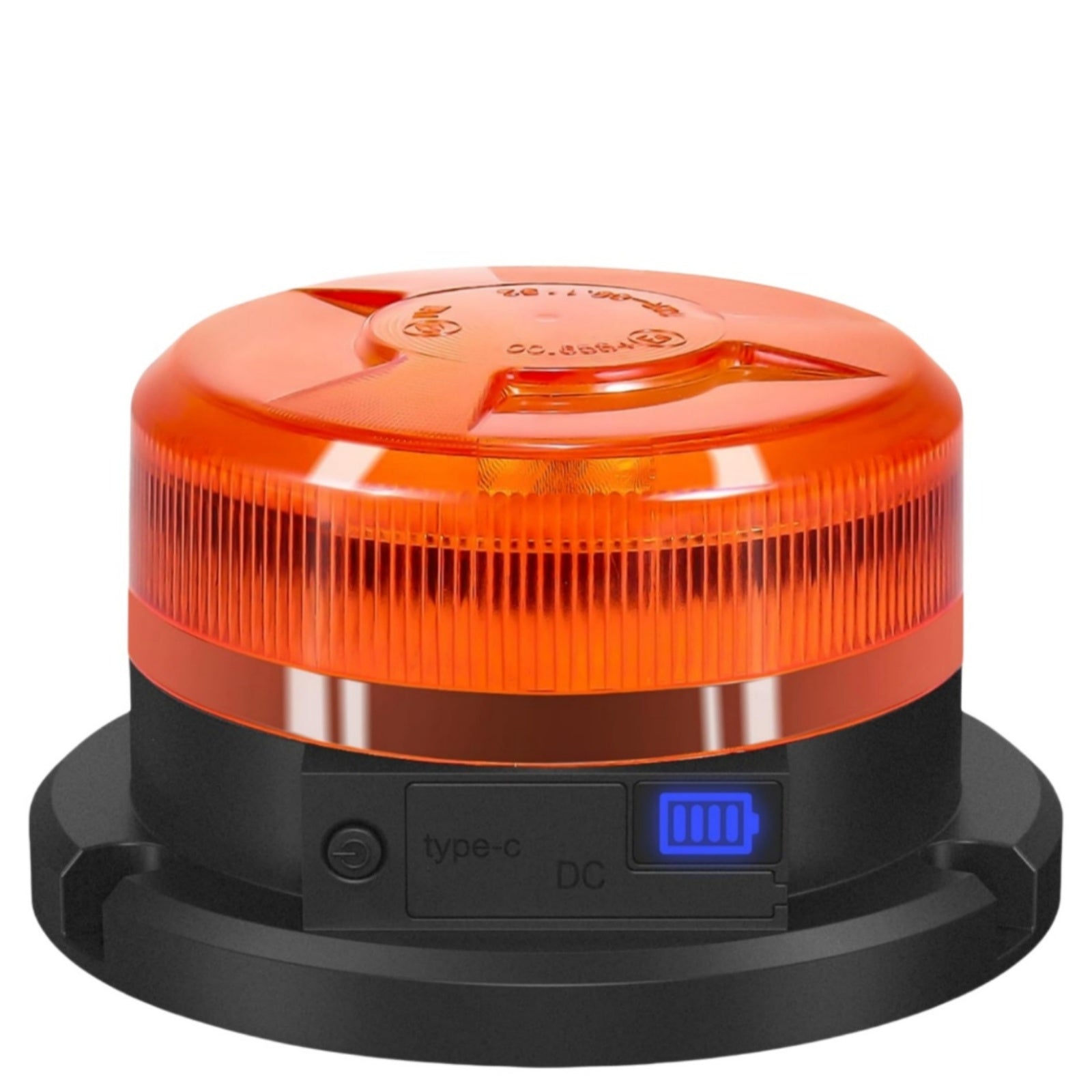 Antom Rundumleuchte akku mit Display 9 Blinkmodi LED Rundumleuchte 12V Magnet orange Warnleuchte mit Kfz-Ladegerät und USB Kabel für Auto LKW Traktoren Golfwagen SUV  [Energieklasse A+++]