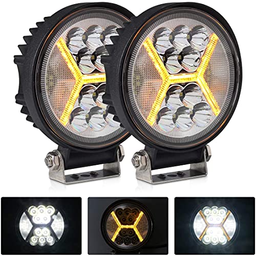 2 Pcs Rückfahrscheinwerfer Arbeitsscheinwerfer Traktor 132W 12volt led strahler kfz 13200LM led zusatzscheinwerfer, für Boot Campervan LKW Transporter Wrangler Traktor PKW