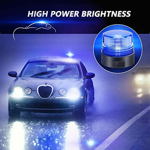 LED Rundumkennleuchte akku Blau Rundumleuchte für Auto Anhänger