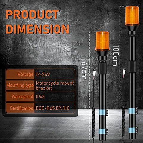 AUTOUTLET 2X Rundumleuchte, 40 LED Warnleuchten Amber Rundumkennleuchte Blinkleuchte 12V/24V AUTOUTLET 2X Rundumleuchte, 40 LED Warnleuchten Amber Rundumkennleuchte Blinkleuchte 12V/24V