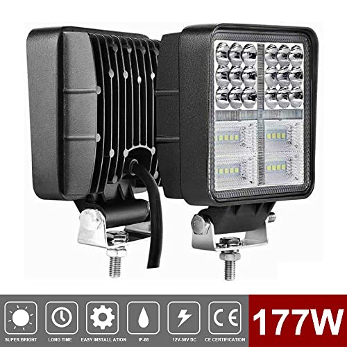 2er-Pack Traktor-LED-Arbeitsscheinwerfer, 144 W, Auto-Scheinwerfer, 16  LED-Streifen, wasserdichter Arbeitsscheinwerfer für 4
